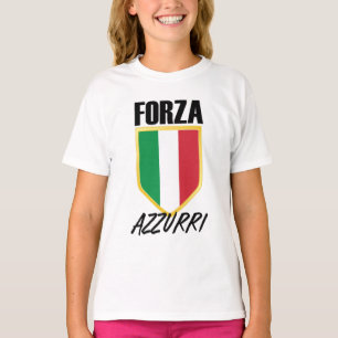 Forza Azzurri Italy Flag Soccer T-Shirt