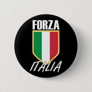 Forza Italia Italian Flag Soccer 6 Cm Round Badge