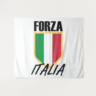 Forza Italia Italy Flag Soccer Tapestry