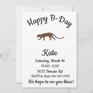 Fossa Happy B-day Invitation