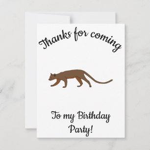 Fossa Happy B-day Thank You Card