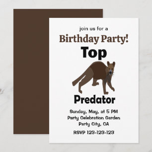 Fossa Madagascar Carnivore Top Predator Birthday Invitation