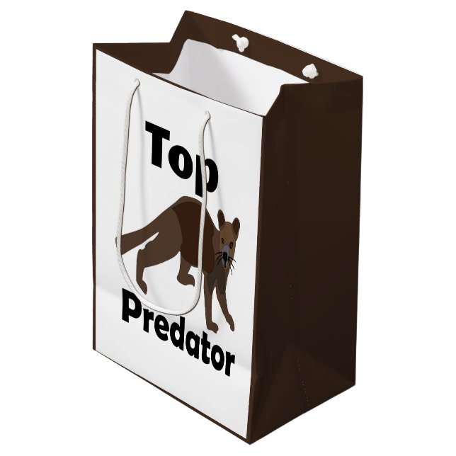 Fossa Madagascar Carnivore Top Predator Medium Gift Bag (Front Angled)