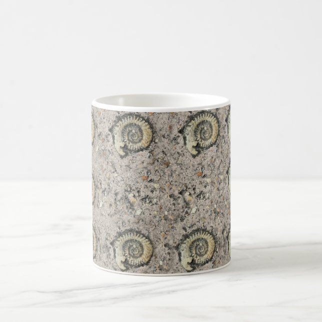 fossil background coffee mug (Center)