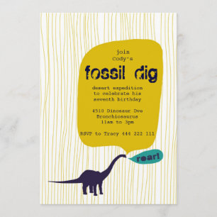 Fossil Dig Invitation