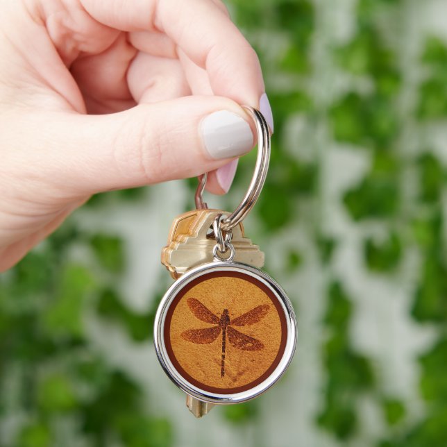Fossil Dragonfly Key Ring (Hand)