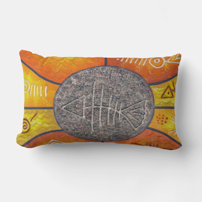 Fossil Fish Pillow (Front)