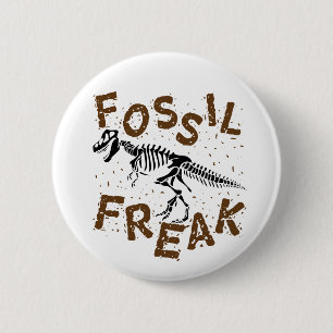 Fossil Freak Paleontology Dinosaur Bones 6 Cm Round Badge
