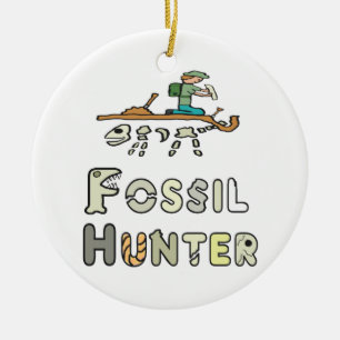 Fossil Hunter Ceramic Tree Decoration