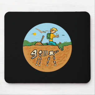 Fossil Hunting Dinosaur Bones Paleontologist Fossi Mouse Pad