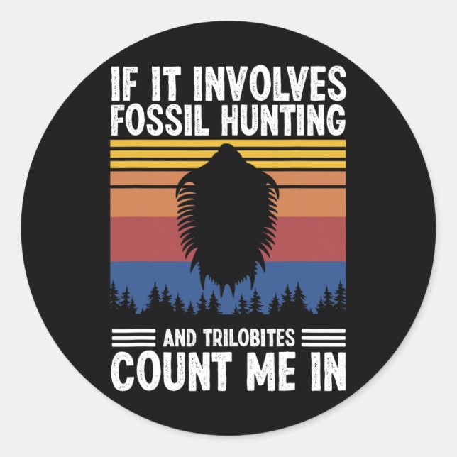 Fossil Hunting Relict Hunter  Classic Round Sticker (Front)