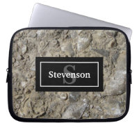 Fossil Limestone Rock with Name and Monogram