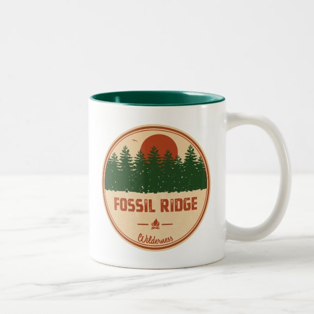 Fossil Ridge Wilderness Colorado Two-Tone Coffee Mug (Right)