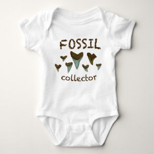 Fossil Shark Teeth Baby Bodysuit