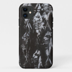 Fossil White Fish on Black Background Case-Mate iPhone Case