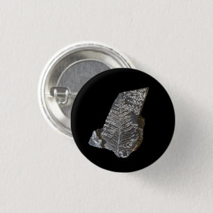 Fossilised Fern Leaves Rock Nature Photography 3 Cm Round Badge