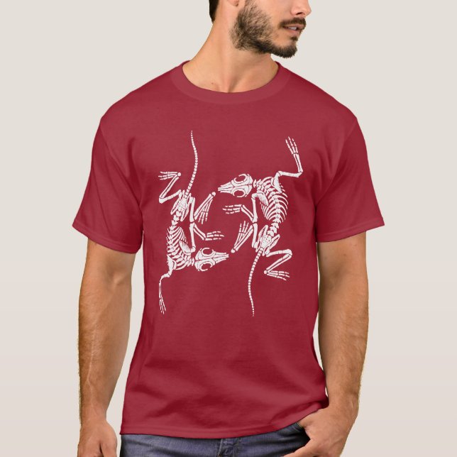 Fossilised Skeleton Art T-Shirt (Front)
