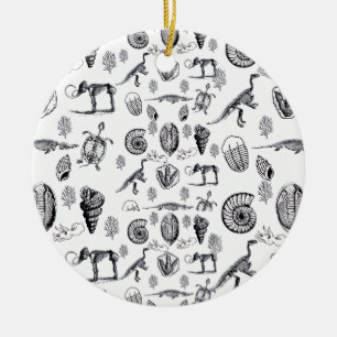 Fossils Ceramic Tree Decoration