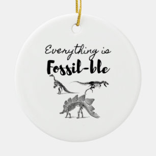 Fossils Ceramic Tree Decoration