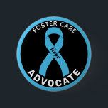 Foster Care Advocate Ribbon Black Button<br><div class="desc">Foster Care Advocate Ribbon Black Button for awareness and support of foster care.</div>
