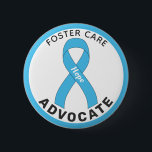 Foster Care Advocate Ribbon White Button<br><div class="desc">Foster Care Advocate Ribbon White Button for awareness and support of foster care.</div>