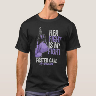 Foster Care Awareness Month Boxing Gloves Lavender T-Shirt