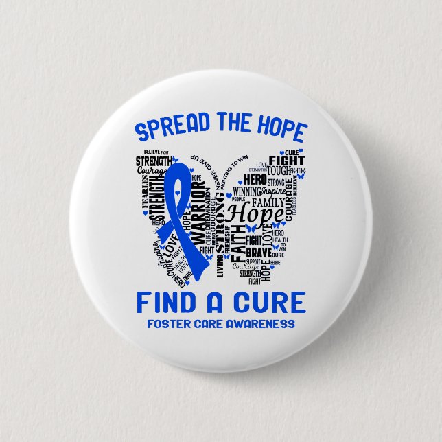 Foster Care Awareness Month Ribbon Gifts 6 Cm Round Badge (Front)