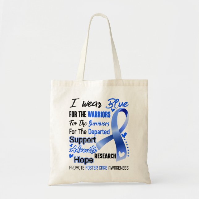 Foster Care Awareness Month Ribbon Gifts Tote Bag (Front)