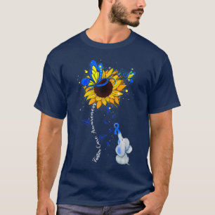 Foster Care Awareness Sunflower Elephant Men Women T-Shirt