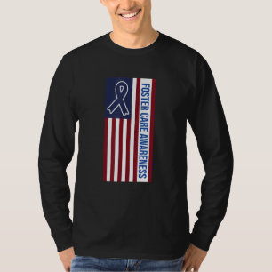 Foster Care Awareness Usa Flag Kids Foster Parents T-Shirt