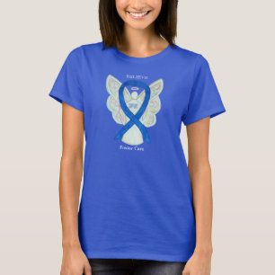 Foster Care Blue Awareness Ribbon Angel Shirt