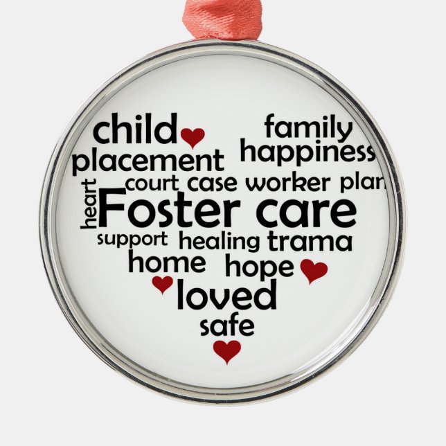 Foster Care Metal Tree Decoration (Front)