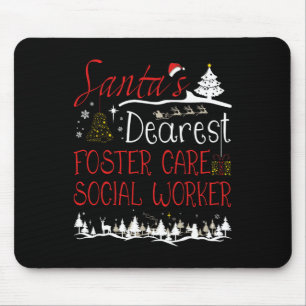 Foster Care Social Worker Xmas Job Cute Christmas Mouse Pad