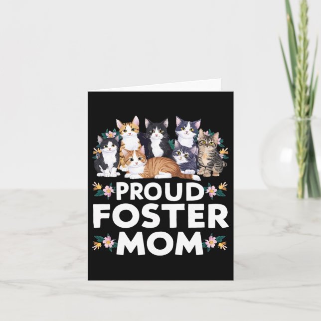 Foster Cat Adopt Proud Foster Mum  Card (Front)