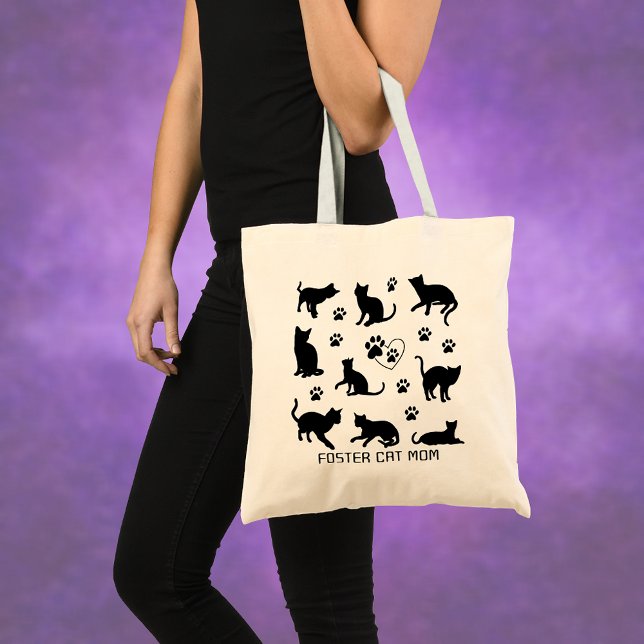 Foster Cat Mum Canvas Tote Bag (Creator Uploaded)