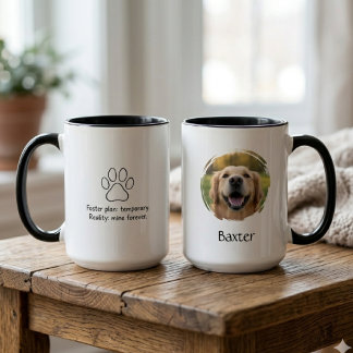 Foster Fail Paw Print Photo Mug