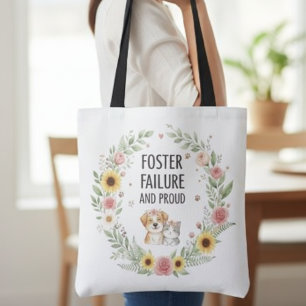 Foster Failure Sunflower Floral Wreath Tote Bag