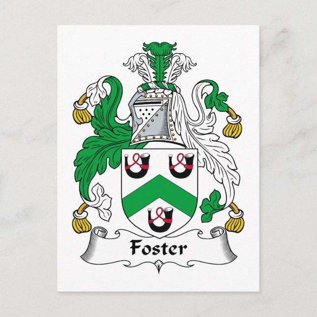Foster Family Crest Postcard (Front)