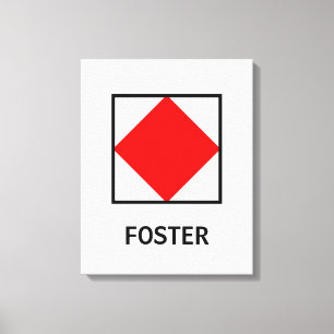 Foster Family Name Nautical Flag Canvas Print
