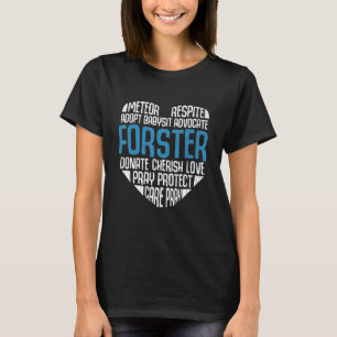 Foster Heart Adopt Pray Care Parents Graphic T-Shirt
