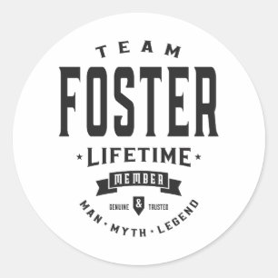 Foster Lifetime Member Personalised Name Foster Classic Round Sticker
