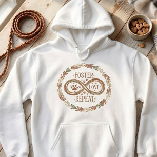 Foster Love Repeat Infinity Rescue Dog Mum Hoodie