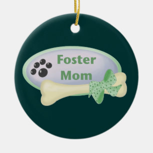 Foster Mum (blue circle) Ceramic Tree Decoration