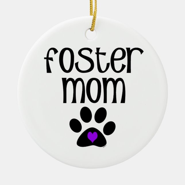Foster Mum Ceramic Tree Decoration (Front)