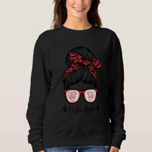 Foster Mum Dog And Cat In A Heart With Paw Prints Sweatshirt