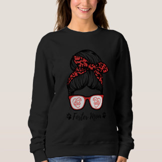 Foster Mum Dog And Cat In A Heart With Paw Prints  Sweatshirt