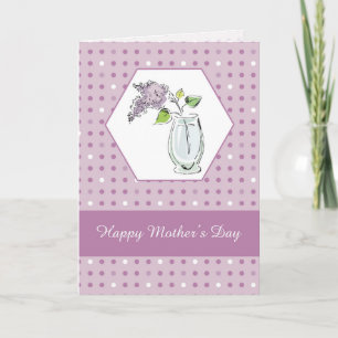 Foster Mum Mothers Day Lilacs in Vase Card
