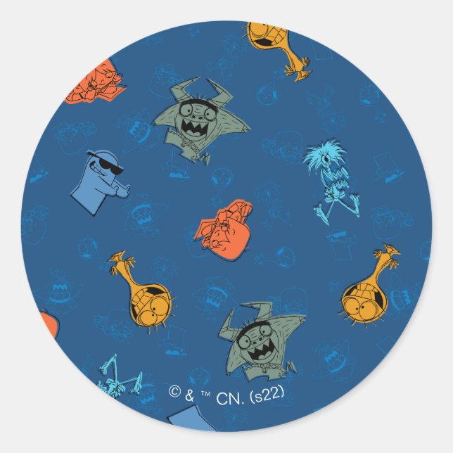 Foster's Home for Imaginary Friends | Fun Pattern Classic Round Sticker (Front)