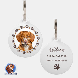 Foto deines Haustieres personalisierbare Pet Tag