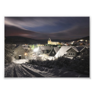Foto Dorf im Winter Photo Print